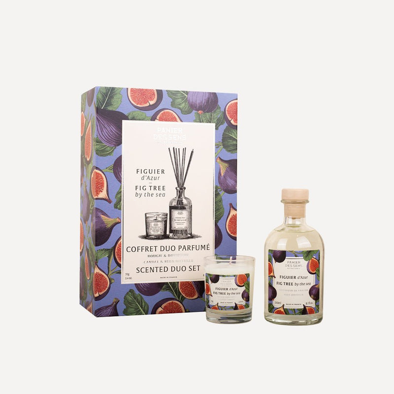 Scented candle set+Fig fragrance diffuser - Figuier d&