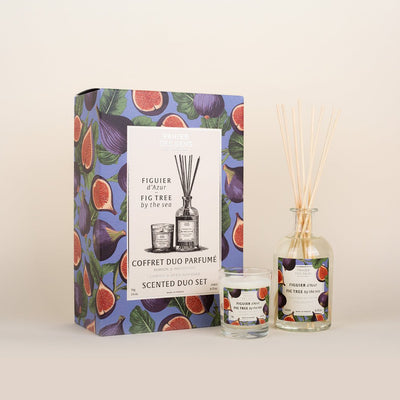 Scented candle set+Fig fragrance diffuser - Figuier d'Azur