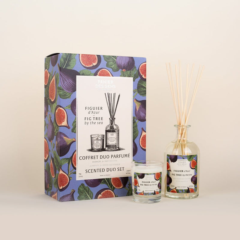 Scented candle set+Fig fragrance diffuser - Figuier d&